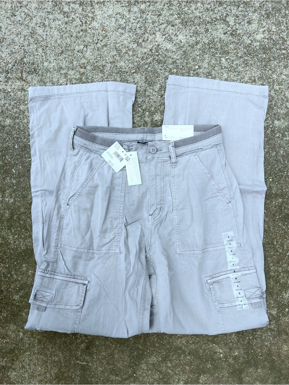 NWT American Eagle Dreamy Drape Stretch Cargo Baggy Wide Leg Pants Size 4